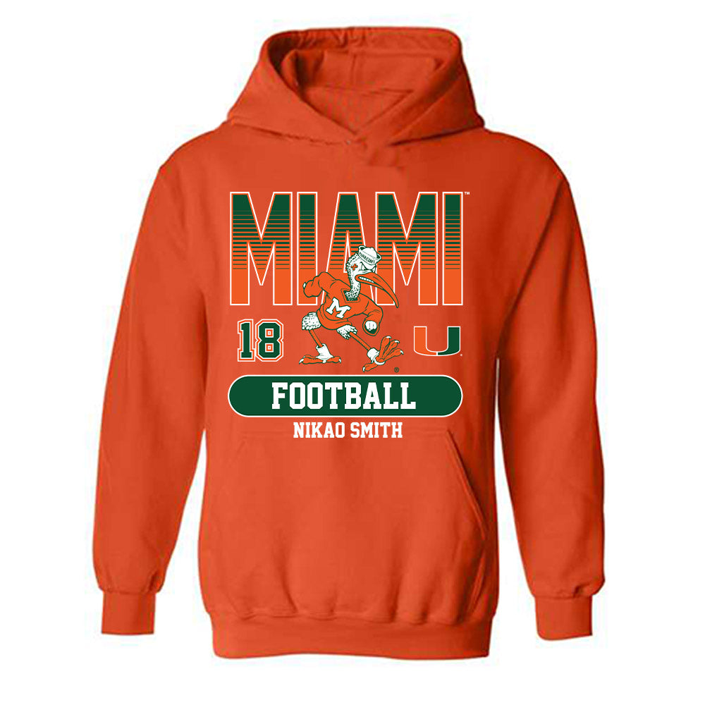 Miami - NCAA Football : Nikao Smith - Classic Fashion Shersey Hooded Sweatshirt