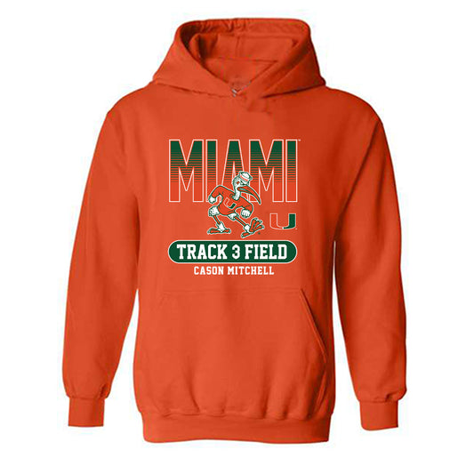 Miami - NCAA Men's Track & Field : Cason Mitchell - Classic Fashion Shersey Hooded Sweatshirt-0