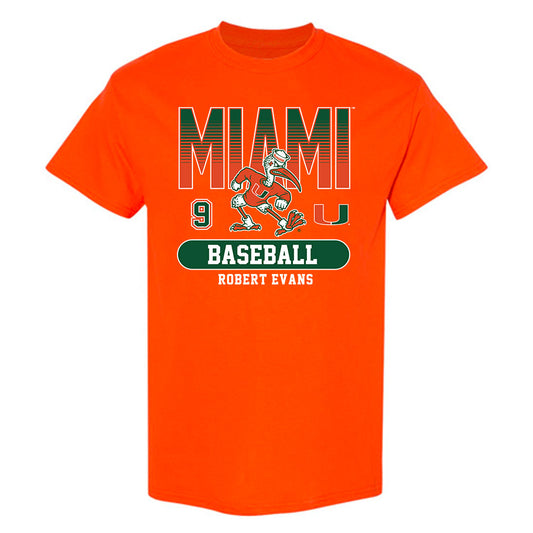 Miami - NCAA Baseball : Robert Evans - Classic Fashion Shersey T-Shirt-0