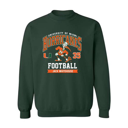 Miami - NCAA Football : Jack Whitehouse - Classic Fashion Shersey Crewneck Sweatshirt