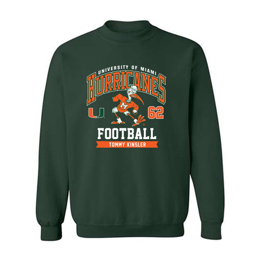 Miami - NCAA Football : Tommy Kinsler - Classic Fashion Shersey Crewneck Sweatshirt