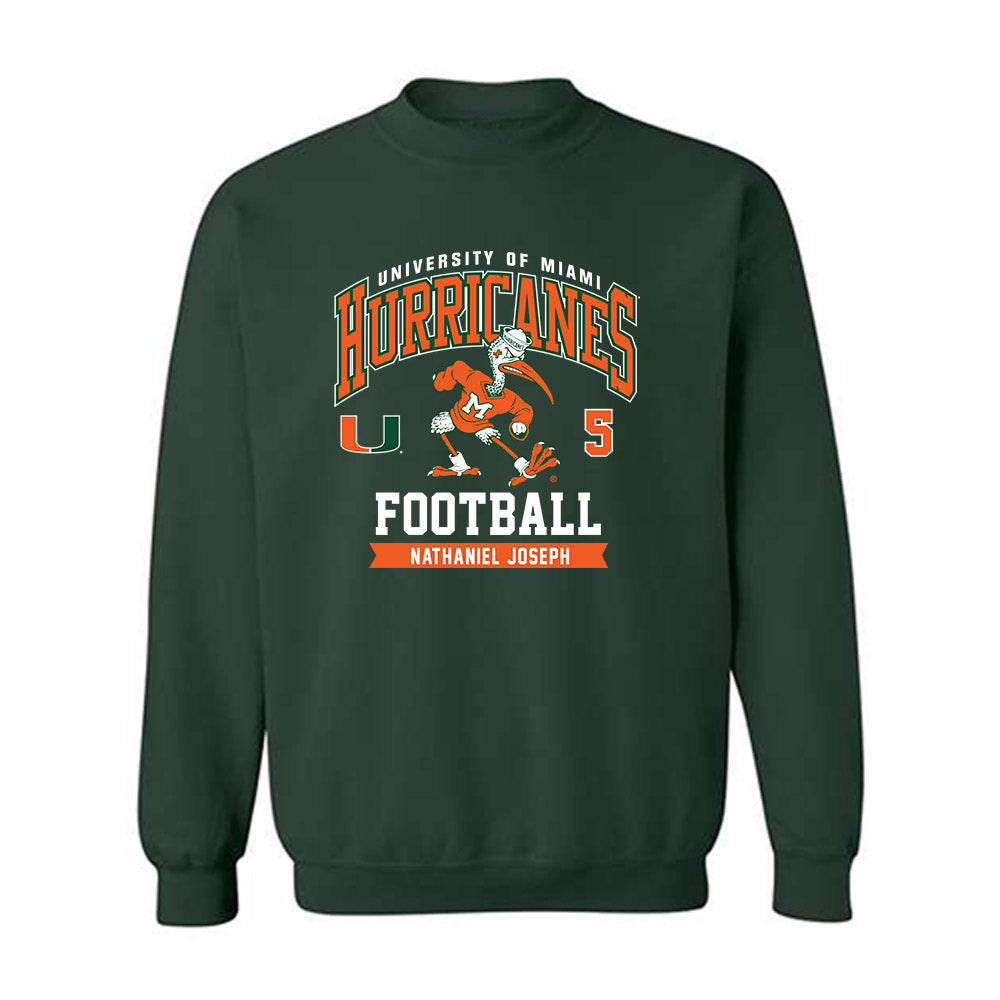 Miami - NCAA Football : Nathaniel Joseph - Classic Fashion Shersey Crewneck Sweatshirt