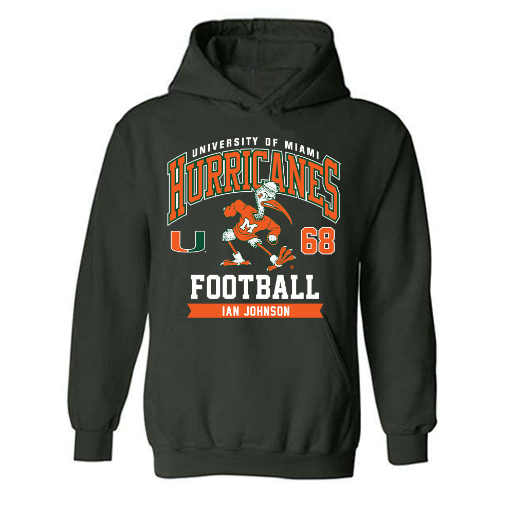 Miami - NCAA Football : Ian Johnson - Classic Fashion Shersey Hooded Sweatshirt