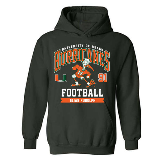 Miami - NCAA Football : Elias Rudolph - Classic Fashion Shersey Hooded Sweatshirt