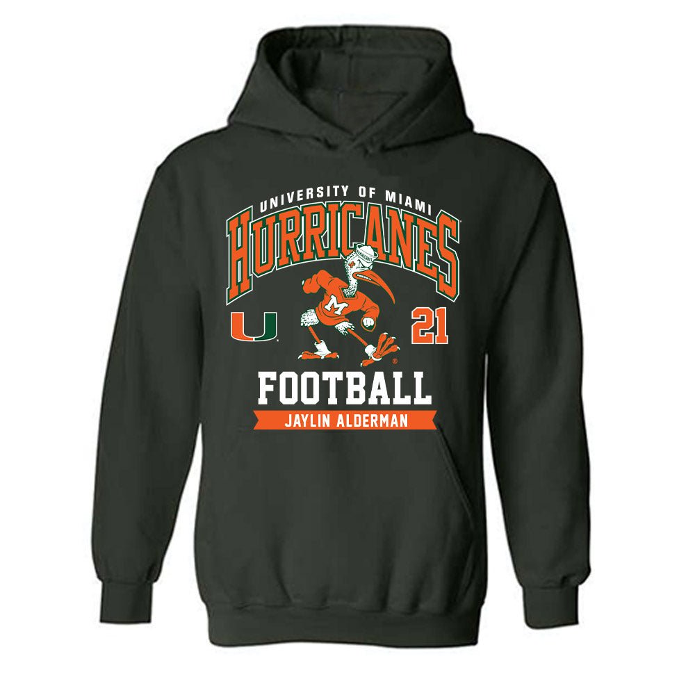 Miami - NCAA Football : Jaylin Alderman - Classic Fashion Shersey Hooded Sweatshirt