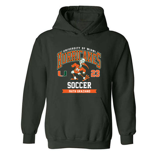 Miami - NCAA Women's Soccer : Faith Graziano - Classic Fashion Shersey Hooded Sweatshirt