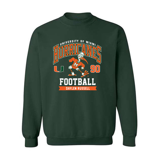 Miami - NCAA Football : Daylen Russell - Classic Fashion Shersey Crewneck Sweatshirt