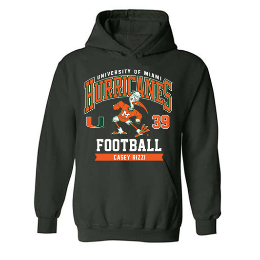 Miami - NCAA Football : Casey Rizzi - Classic Fashion Shersey Hooded Sweatshirt