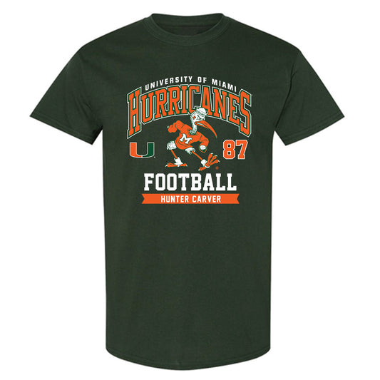 Miami - NCAA Football : Hunter Carver - Classic Fashion Shersey T-Shirt