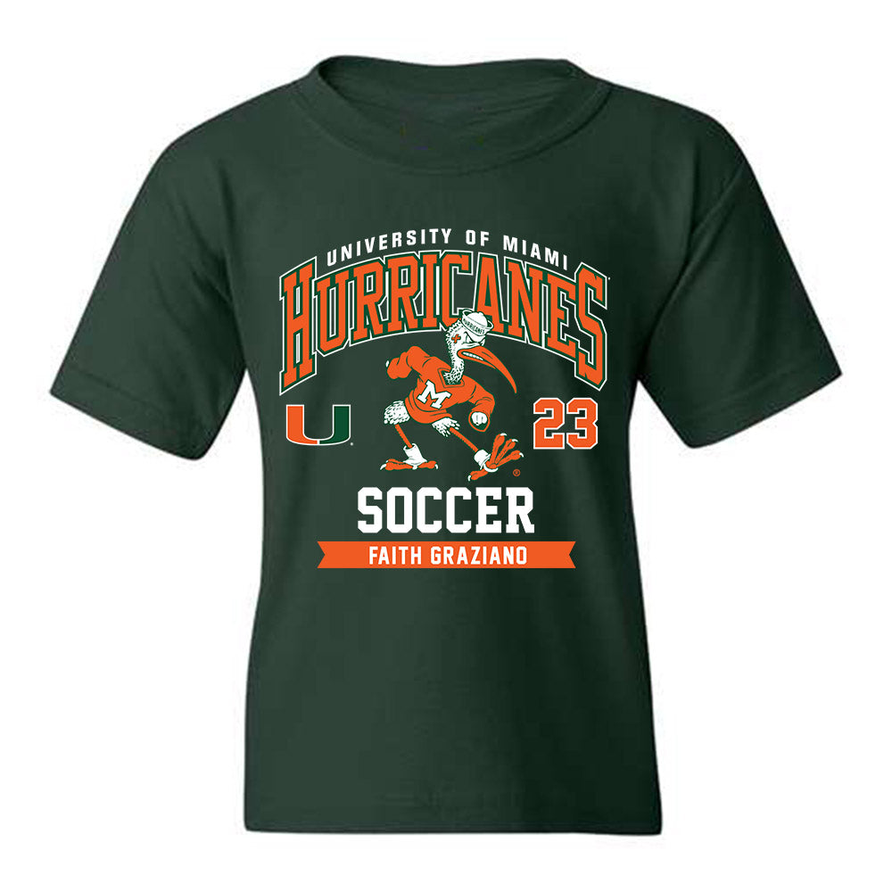 Miami - NCAA Women's Soccer : Faith Graziano - Classic Fashion Shersey Youth T-Shirt