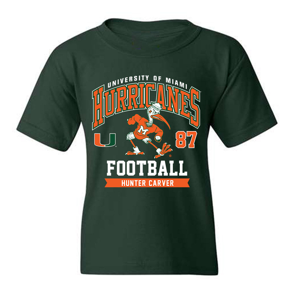 Miami - NCAA Football : Hunter Carver - Classic Fashion Shersey Youth T-Shirt