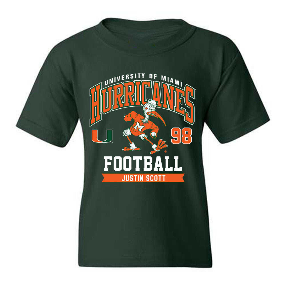 Miami - NCAA Football : Justin Scott - Classic Fashion Shersey Youth T-Shirt