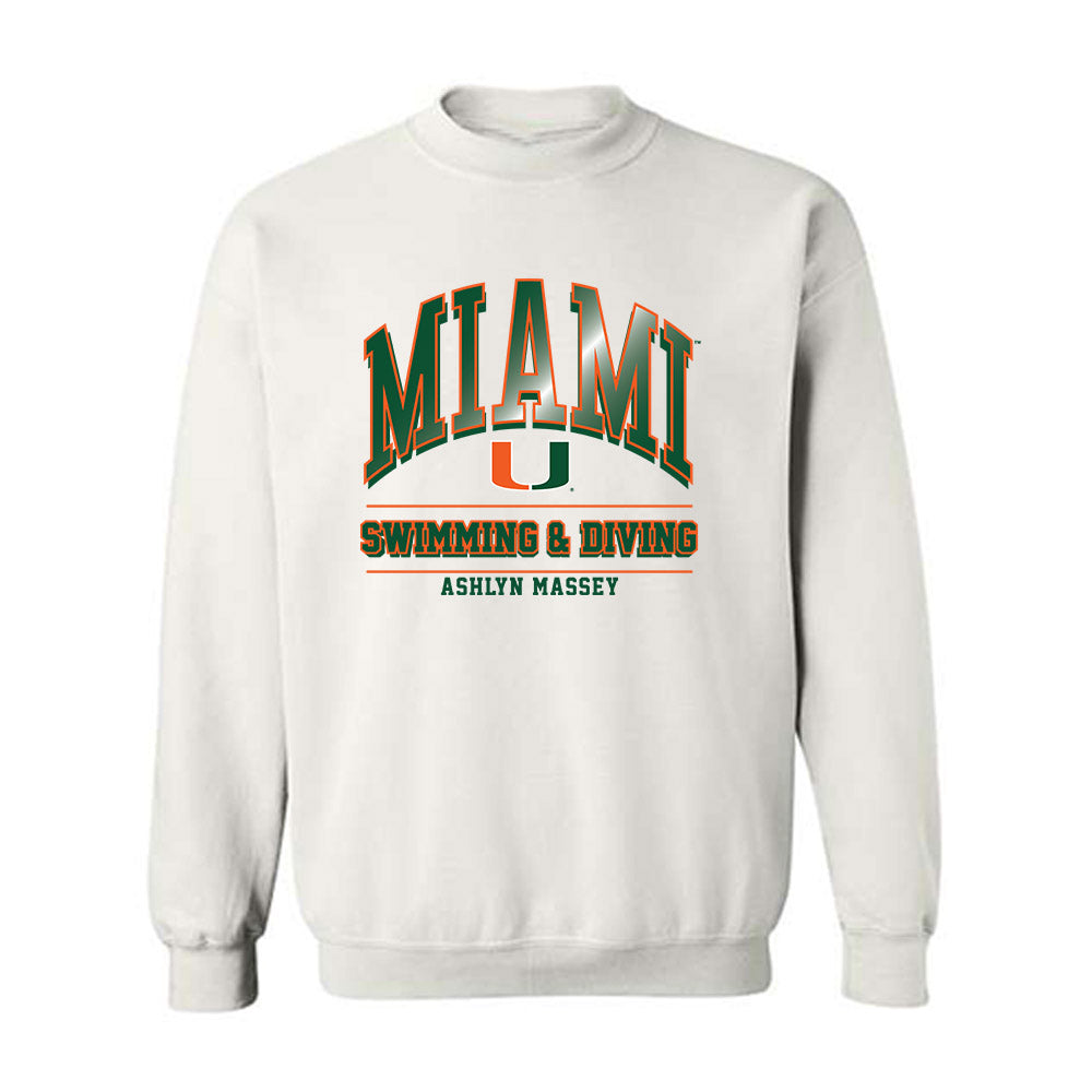 Miami - NCAA Women's Swimming & Diving : Ashlyn Massey - Classic Fashion Shersey Crewneck Sweatshirt