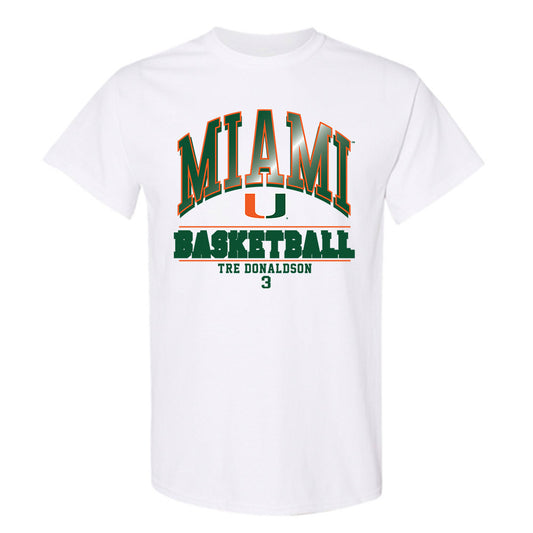 Miami - NCAA Men's Basketball : Tre Donaldson - Classic Fashion Shersey T-Shirt-0
