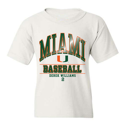 Miami - NCAA Baseball : Derek Williams - Classic Fashion Shersey Youth T-Shirt-0