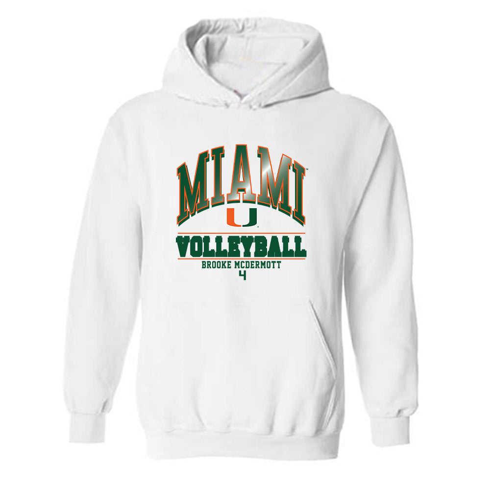 Miami - Women's Volleyball Alumni : Brooke McDermott - Classic Fashion Shersey Hooded Sweatshirt