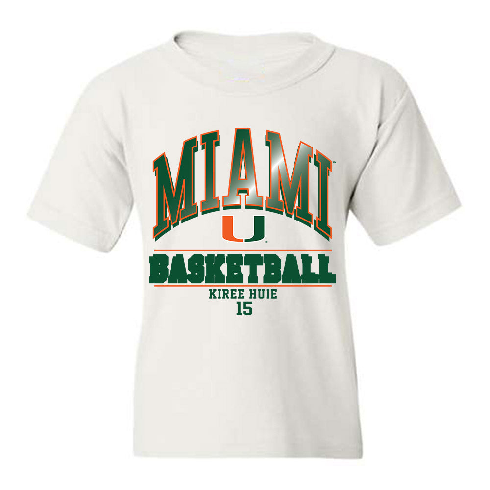 Miami - NCAA Men's Basketball : Kiree Huie - Classic Fashion Shersey Youth T-Shirt