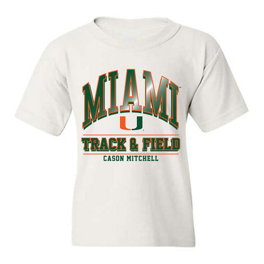 Miami - NCAA Men's Track & Field : Cason Mitchell - Classic Fashion Shersey Youth T-Shirt-0
