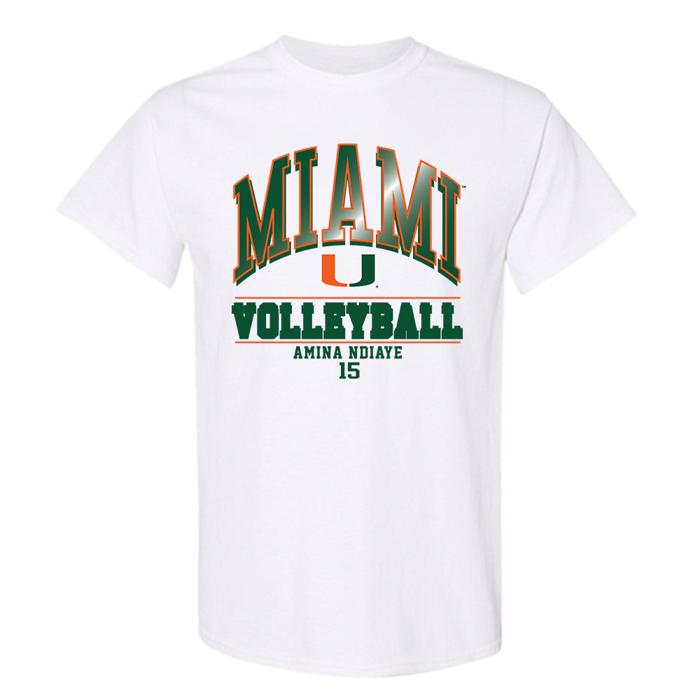 Miami - NCAA Women's Volleyball : Amina Ndiaye - Classic Fashion Shersey T-Shirt-0