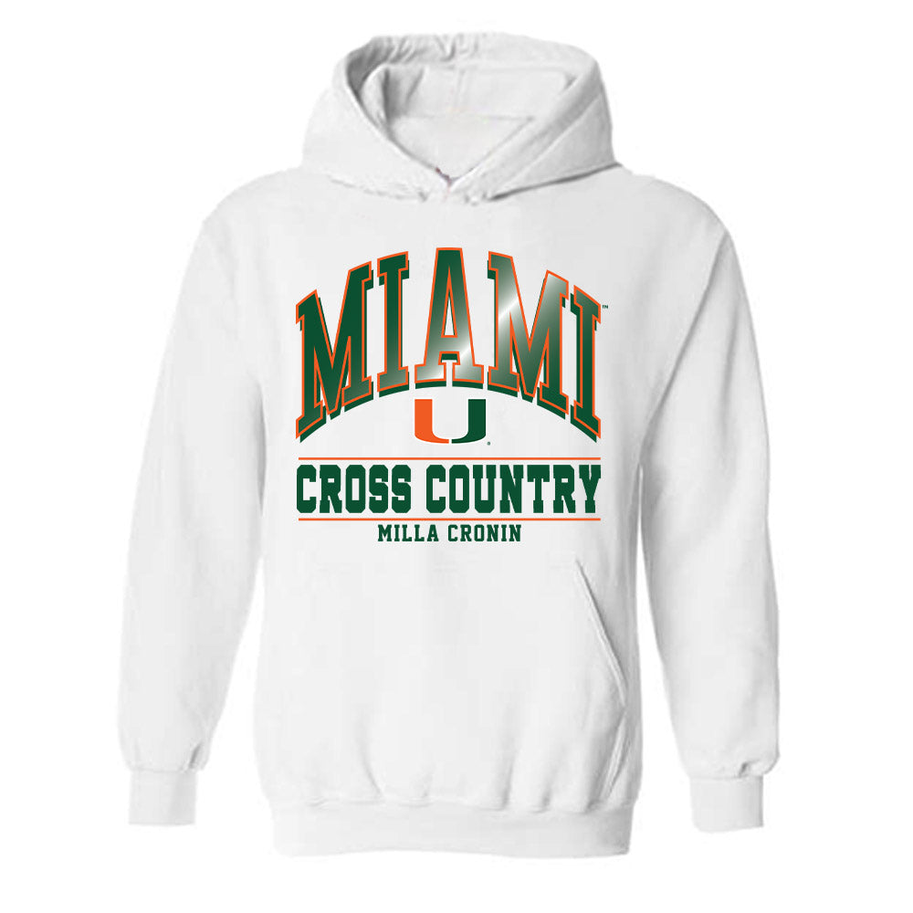 Miami - NCAA Women's Cross Country : Milla Cronin - Classic Fashion Shersey Hooded Sweatshirt-0