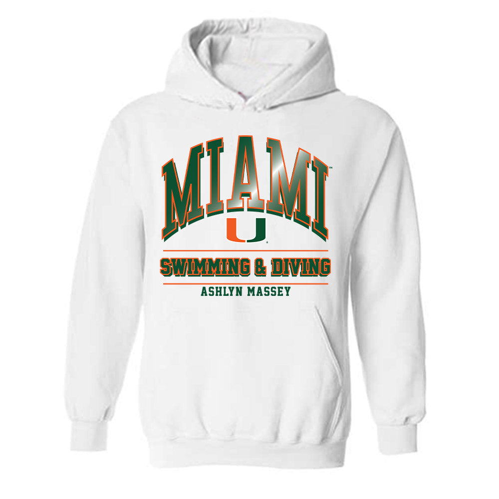 Miami - NCAA Women's Swimming & Diving : Ashlyn Massey - Classic Fashion Shersey Hooded Sweatshirt