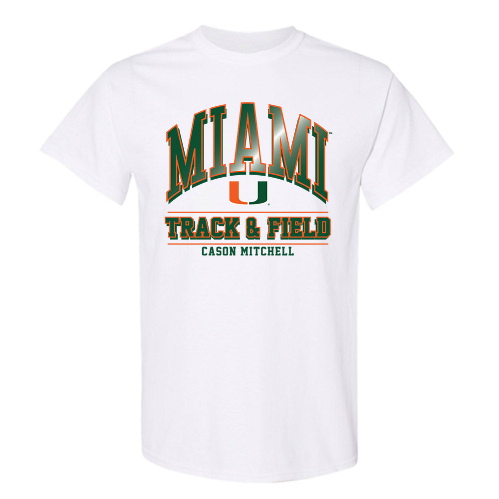 Miami - NCAA Men's Track & Field : Cason Mitchell - Classic Fashion Shersey T-Shirt-0