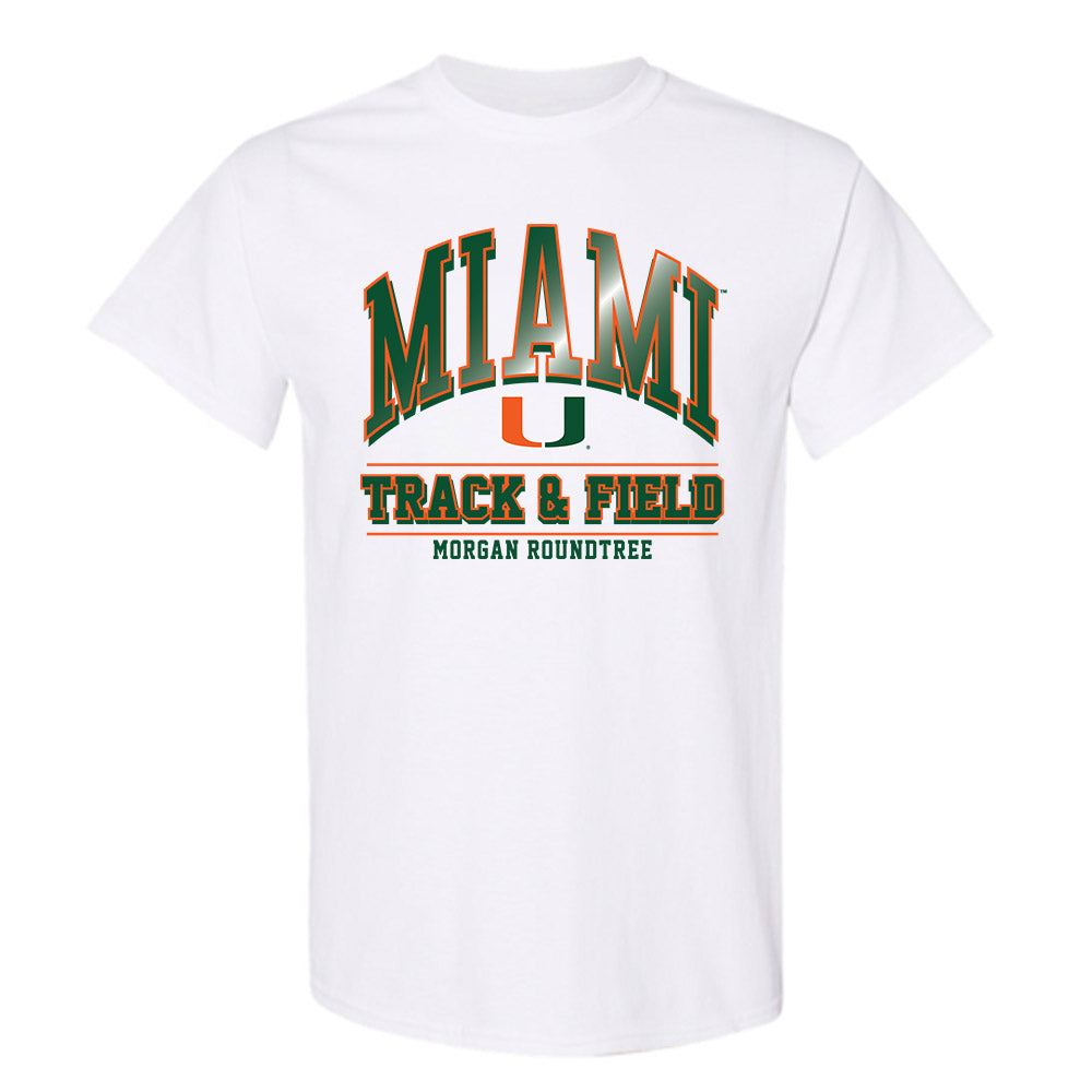 Miami - NCAA Women's Track & Field : Morgan Roundtree - Classic Fashion Shersey T-Shirt-0