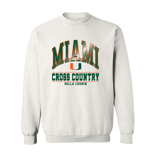 Miami - NCAA Women's Cross Country : Milla Cronin - Classic Fashion Shersey Crewneck Sweatshirt-0