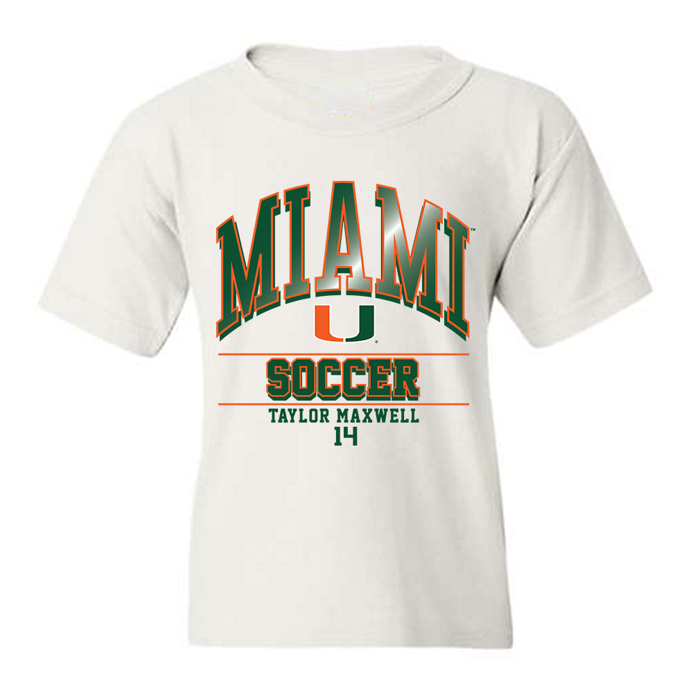 Miami - NCAA Women's Soccer : Taylor Maxwell - Classic Fashion Shersey Youth T-Shirt-0