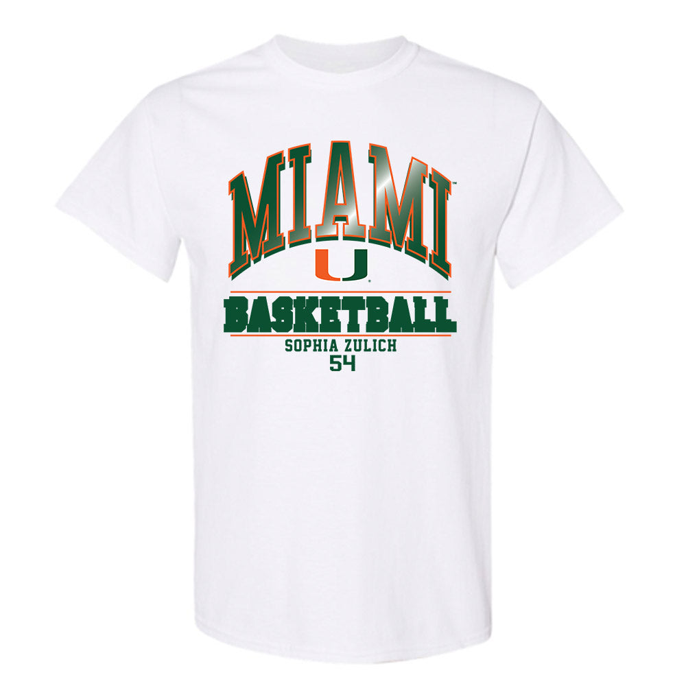 Miami - NCAA Women's Basketball : Sophia Zulich - Classic Fashion Shersey T-Shirt