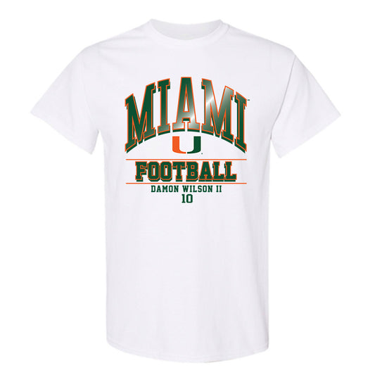 Miami - NCAA Football : Damon Wilson II - Classic Fashion Shersey T-Shirt-0