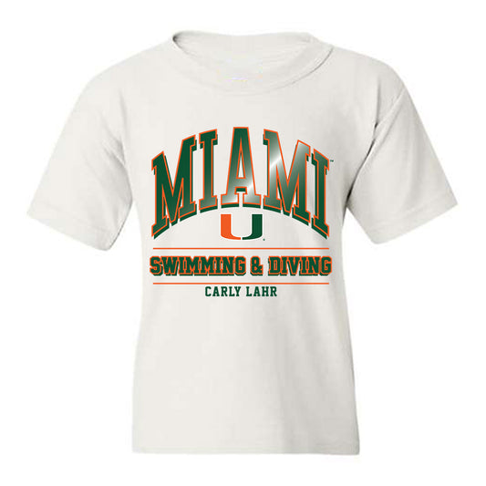 Miami - NCAA Women's Swimming & Diving : Carly Lahr - Classic Fashion Shersey Youth T-Shirt-0