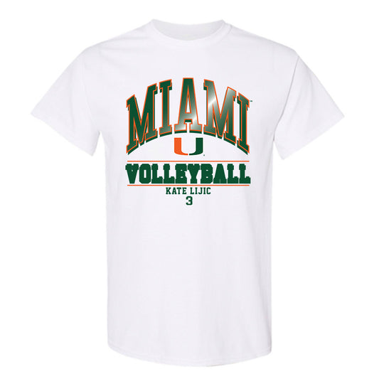 Miami - NCAA Women's Volleyball : Kate Lijic - Classic Fashion Shersey T-Shirt-0