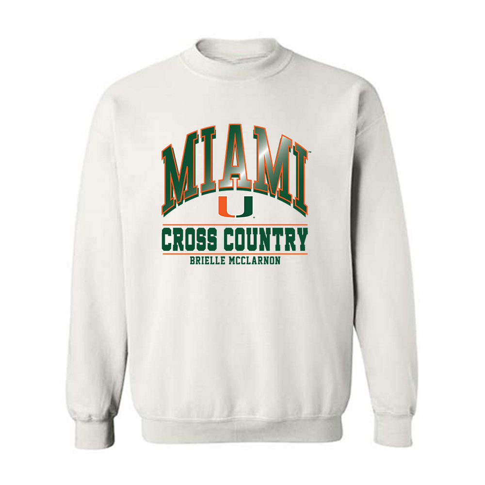 Miami - NCAA Women's Cross Country : Brielle McClarnon - Classic Fashion Shersey Crewneck Sweatshirt-0