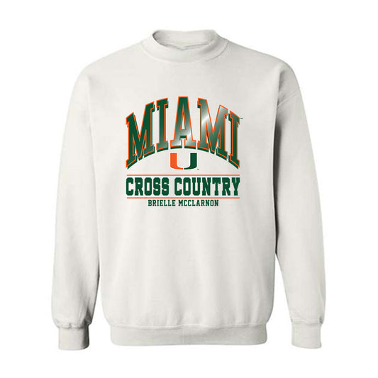 Miami - NCAA Women's Cross Country : Brielle McClarnon - Classic Fashion Shersey Crewneck Sweatshirt-0