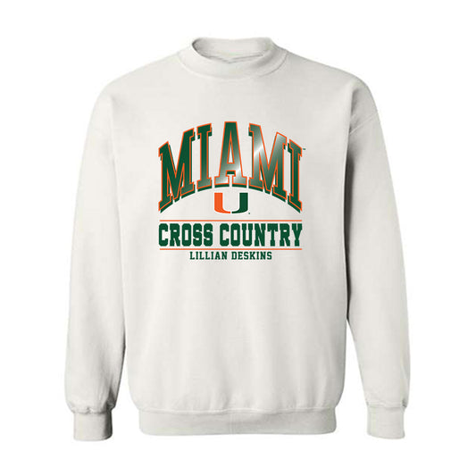 Miami - NCAA Women's Cross Country : Lillian Deskins - Classic Fashion Shersey Crewneck Sweatshirt-0