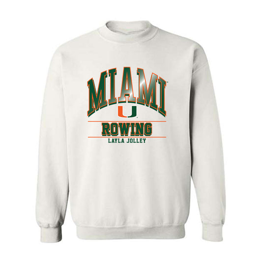 Miami - NCAA Women's Rowing : Layla Jolley - Classic Fashion Shersey Crewneck Sweatshirt-0