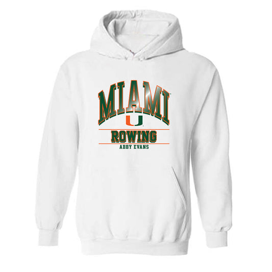 Miami - NCAA Women's Rowing : Abby Evans - Classic Fashion Shersey Hooded Sweatshirt-0