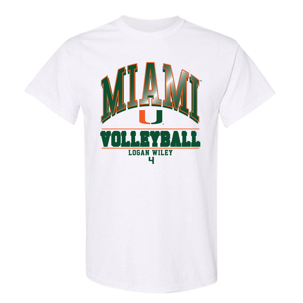 Miami - NCAA Women's Volleyball : Logan Wiley - Classic Fashion Shersey T-Shirt-0
