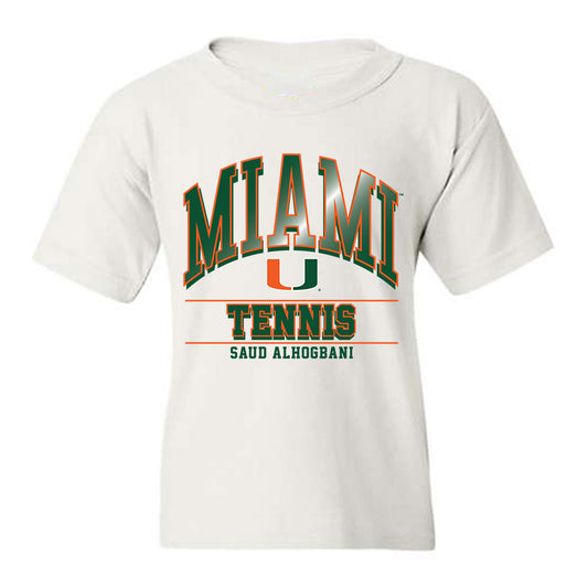 Miami - NCAA Men's Tennis : Saud Alhogbani - Classic Fashion Shersey Youth T-Shirt-0