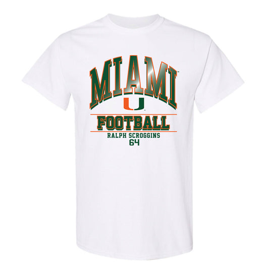 Miami - NCAA Football : Ralph Scroggins - Classic Fashion Shersey T-Shirt-0
