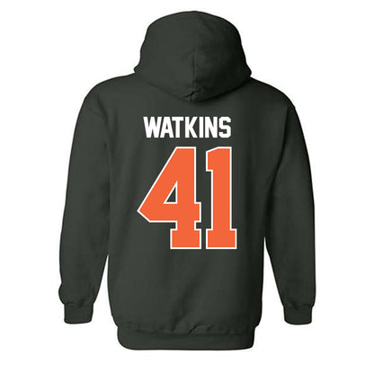 Miami - NCAA Baseball : Jailen Watkins - Sports Shersey Hooded Sweatshirt-1