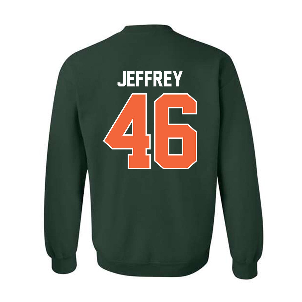 Miami - NCAA Baseball : Donavan Jeffrey - Sports Shersey Crewneck Sweatshirt-1