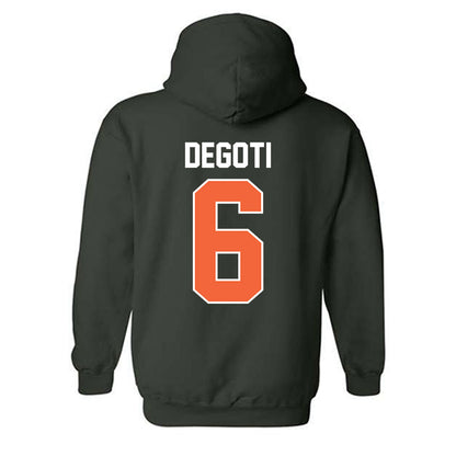 Miami - NCAA Baseball : Brandon DeGoti - Sports Shersey Hooded Sweatshirt-1