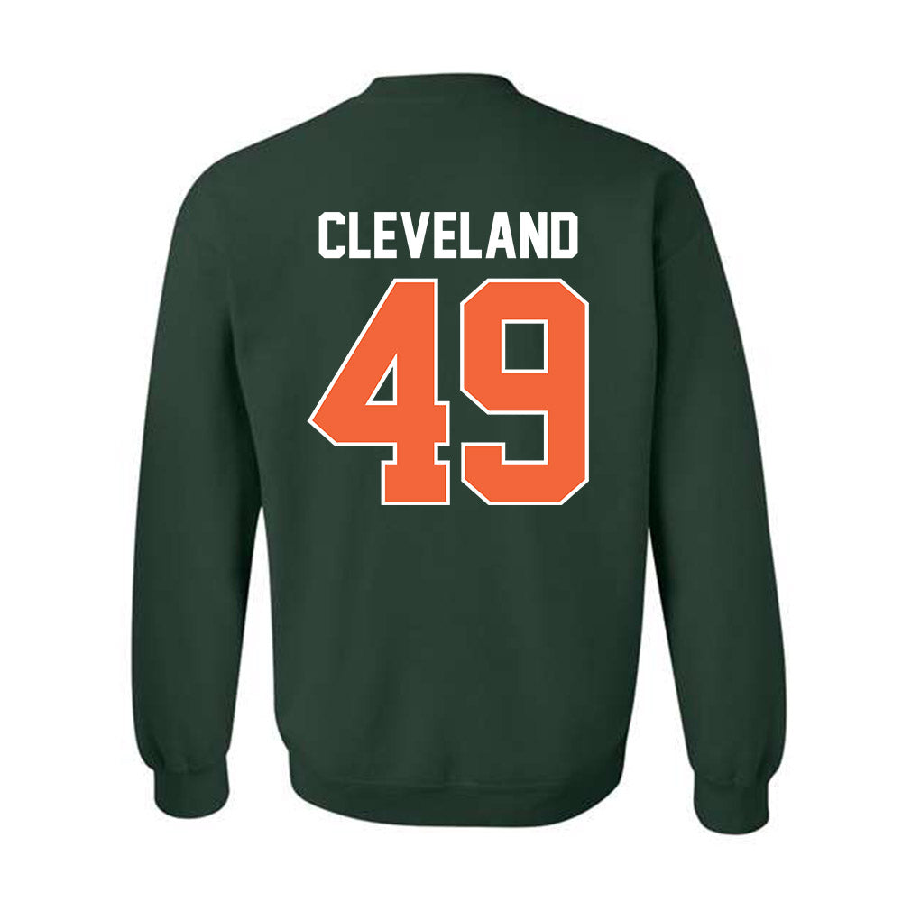 Miami - NCAA Baseball : Jackson Cleveland - Sports Shersey Crewneck Sweatshirt-1