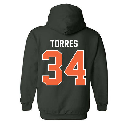 Miami - NCAA Baseball : Michael Torres - Sports Shersey Hooded Sweatshirt-1