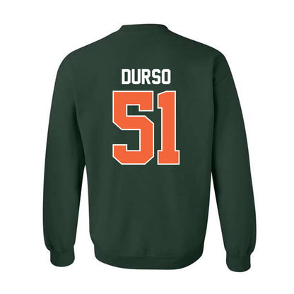 Miami - NCAA Baseball : Jack Durso - Sports Shersey Crewneck Sweatshirt-1