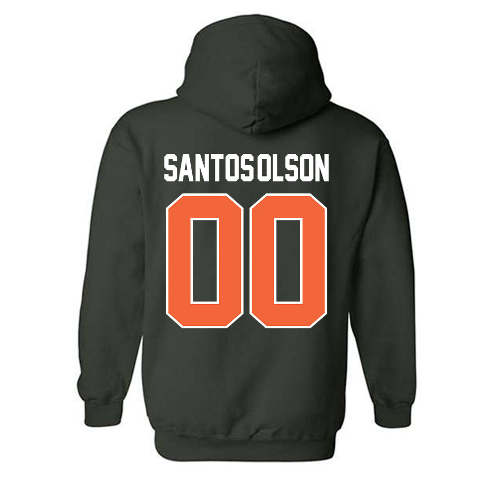 Miami - NCAA Baseball : Sebastian Santos-Olson - Sports Shersey Hooded Sweatshirt-1