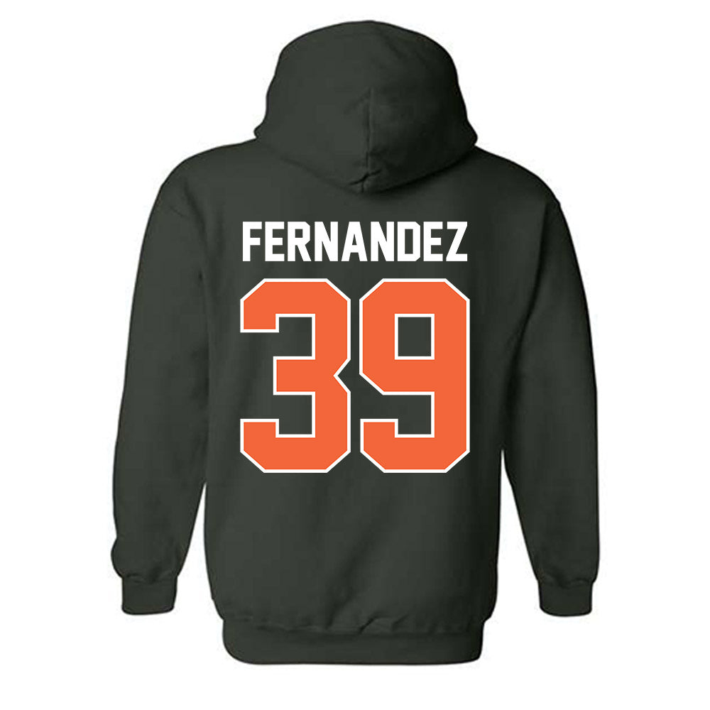 Miami - NCAA Baseball : Michael Fernandez - Sports Shersey Hooded Sweatshirt-1