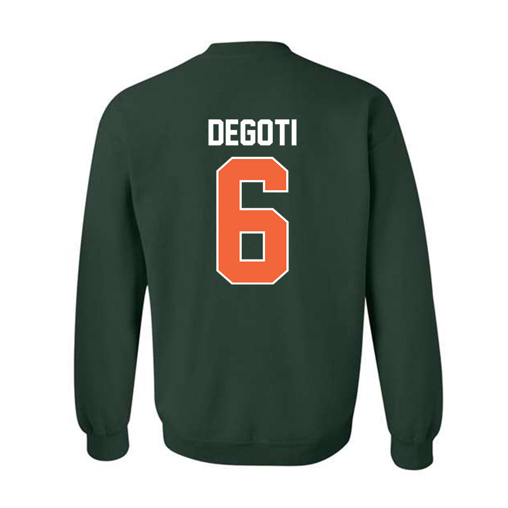 Miami - NCAA Baseball : Brandon DeGoti - Sports Shersey Crewneck Sweatshirt-1